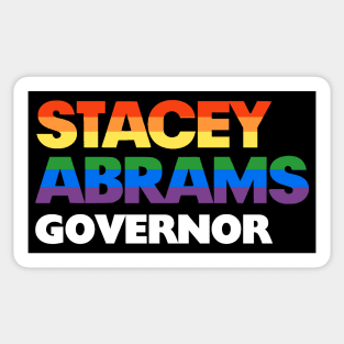 Stacey Abrams 2022 LGBT Rainbow Design: Stacy Abrams For Georgia Governor Sticker